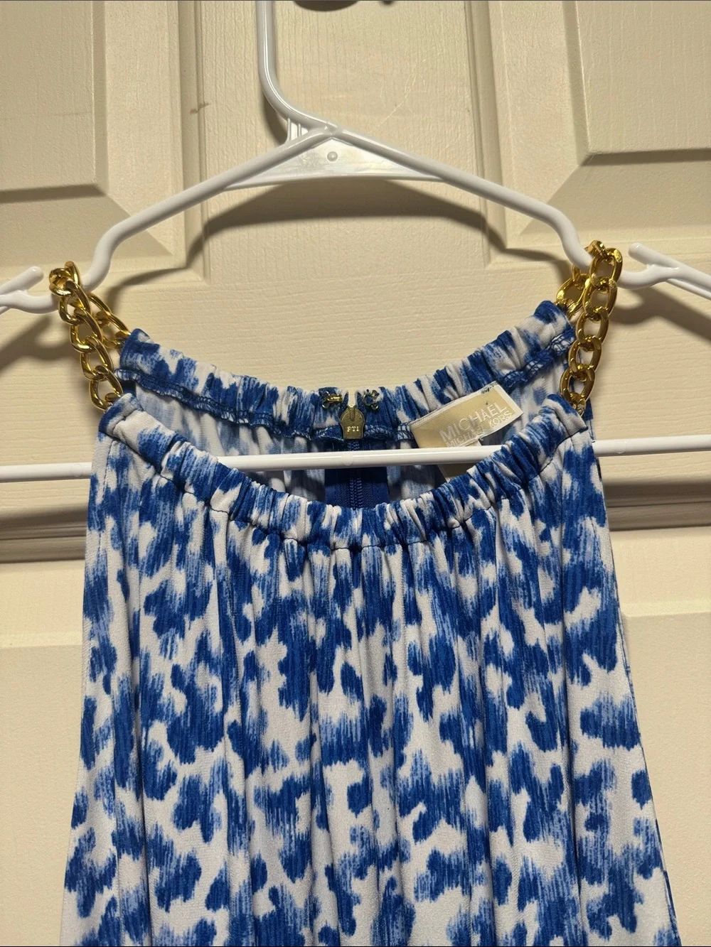 MICHAEL Michael Kors Blue & White Abstract Printed Dress - Picture 7 of 7